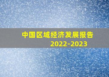 中国区域经济发展报告 2022-2023